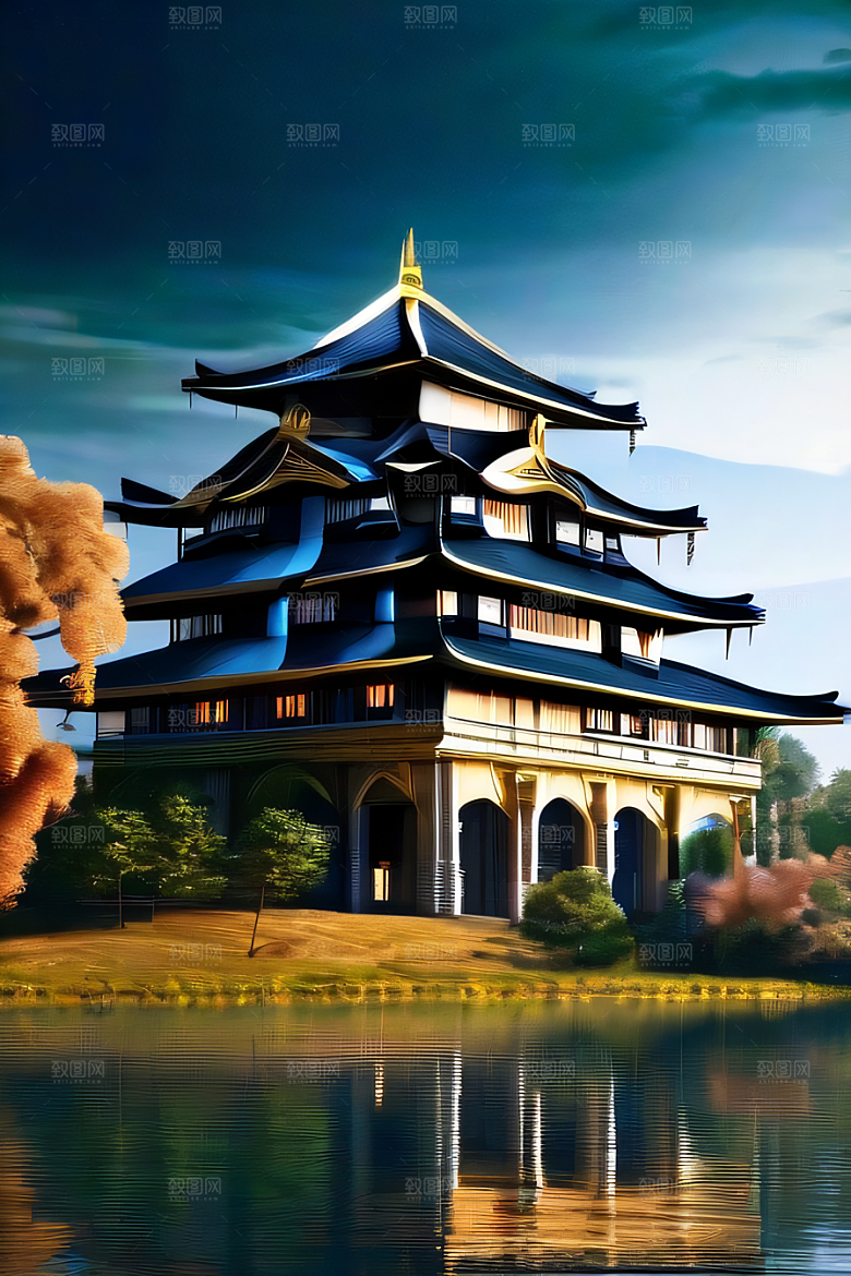 流光溢彩的自然景观
