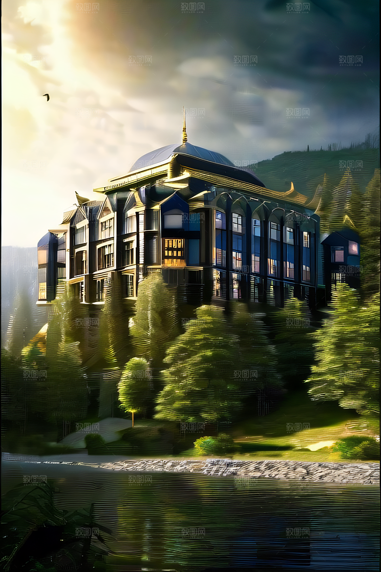 流光溢彩的自然景观