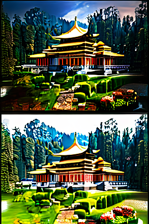 河畔上的壮丽风景