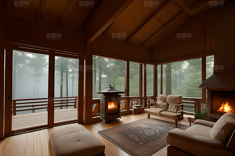 存在森林里的小木屋