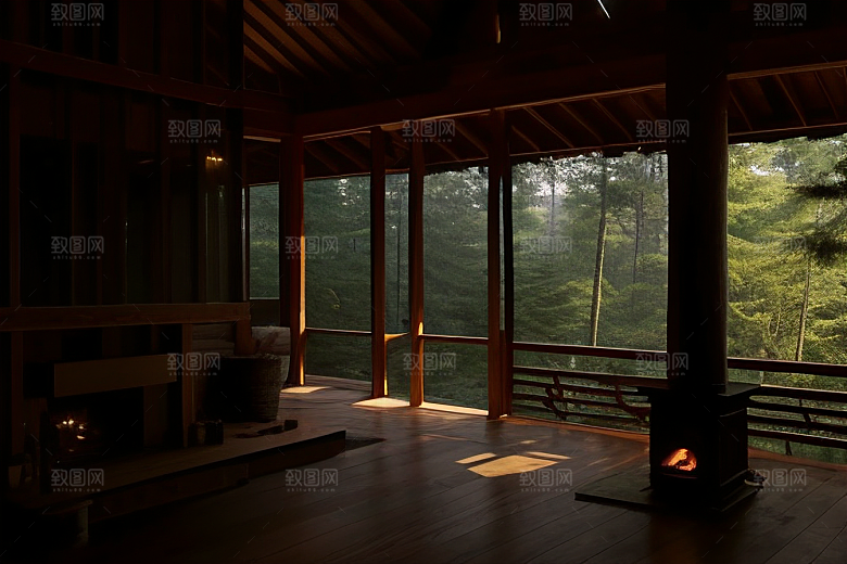 舒适的小木屋生活