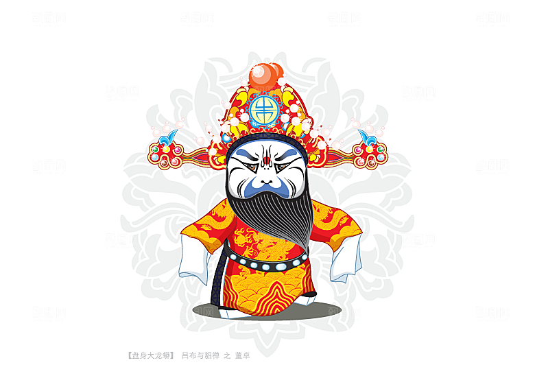 卡通手绘京剧人物设计
