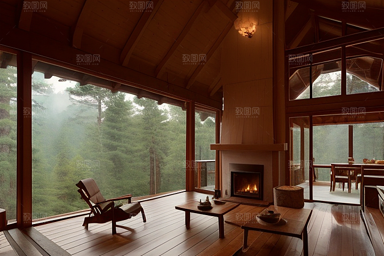 存在森林里的小木屋