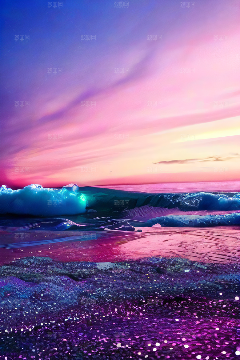 轻蓝色水晶绽放美景