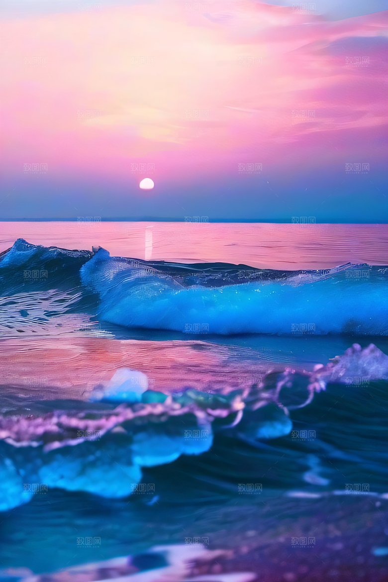轻蓝色水晶绽放美景