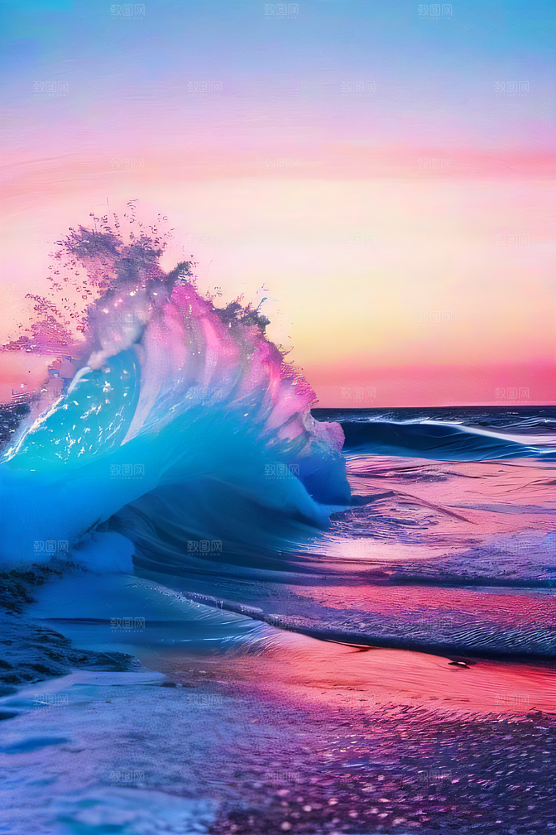 轻蓝色水晶绽放美景