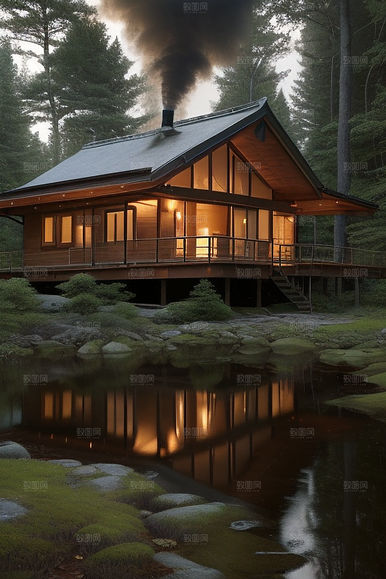 舒适的小木屋生活