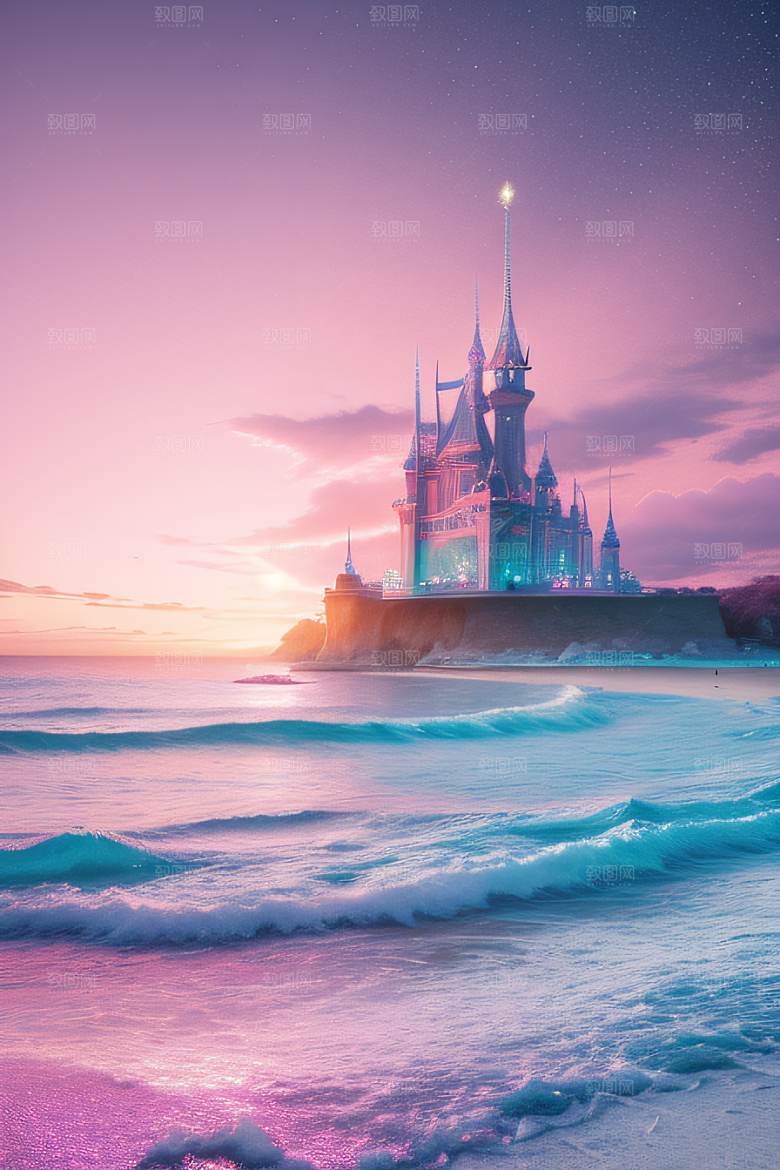 轻蓝色水晶绽放美景