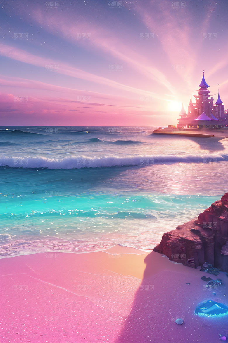 轻蓝色水晶绽放美景