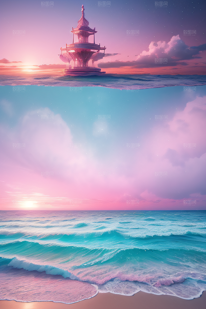 轻蓝色水晶绽放美景