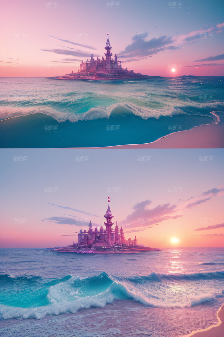 轻蓝色水晶绽放美景