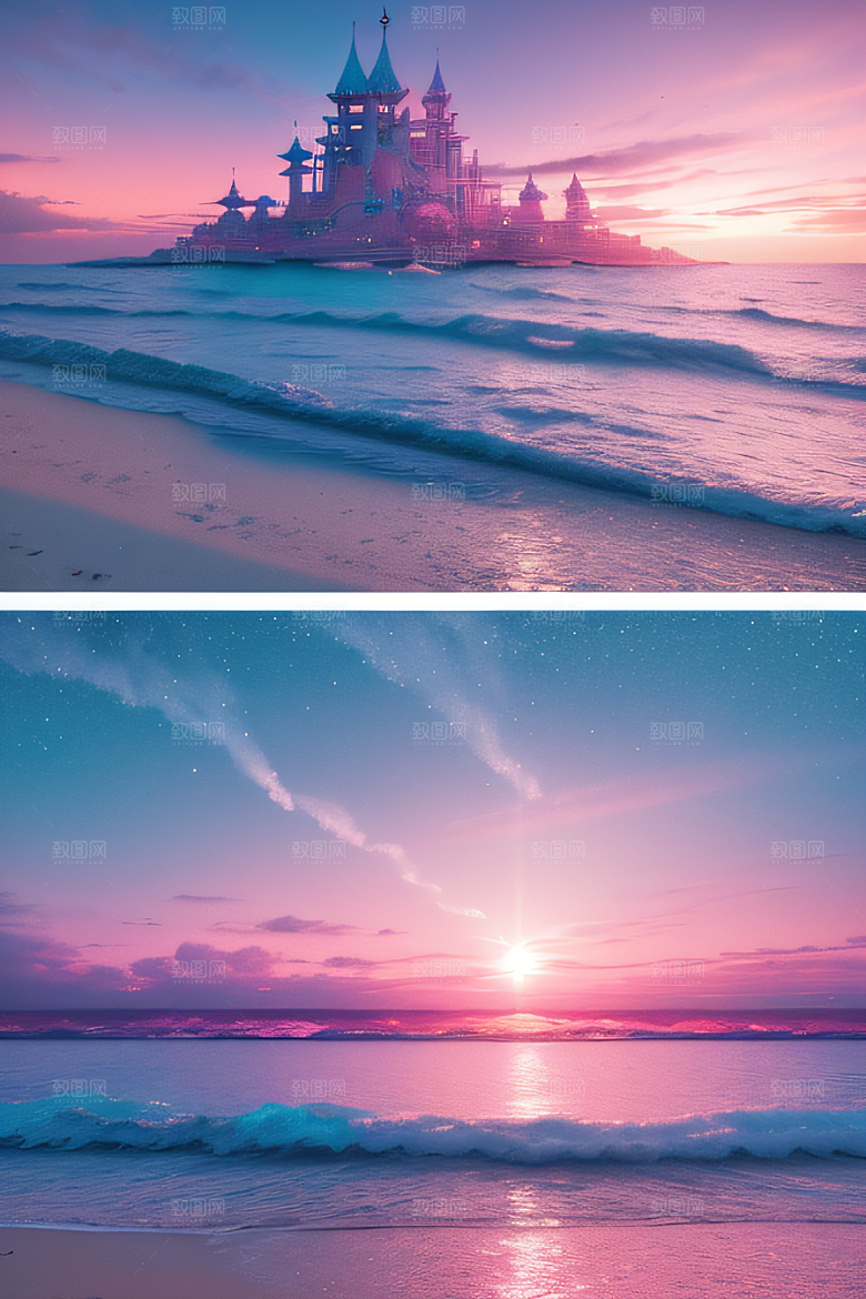 轻蓝色水晶绽放美景