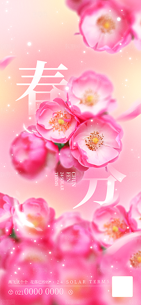 中国传统节气春分海报