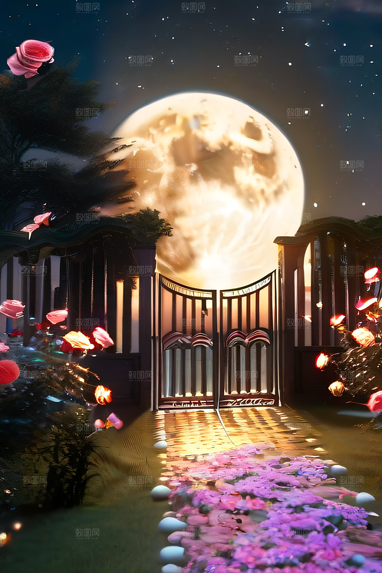 重现中国风神话玫瑰花海璀璨夺目