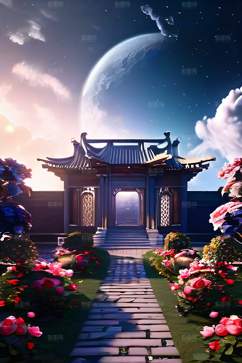 美轮美奂的古代宫殿流光溢彩