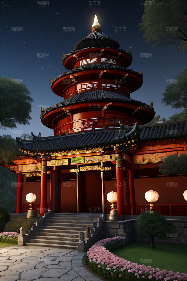 重现中国风神话玫瑰花海璀璨夺目