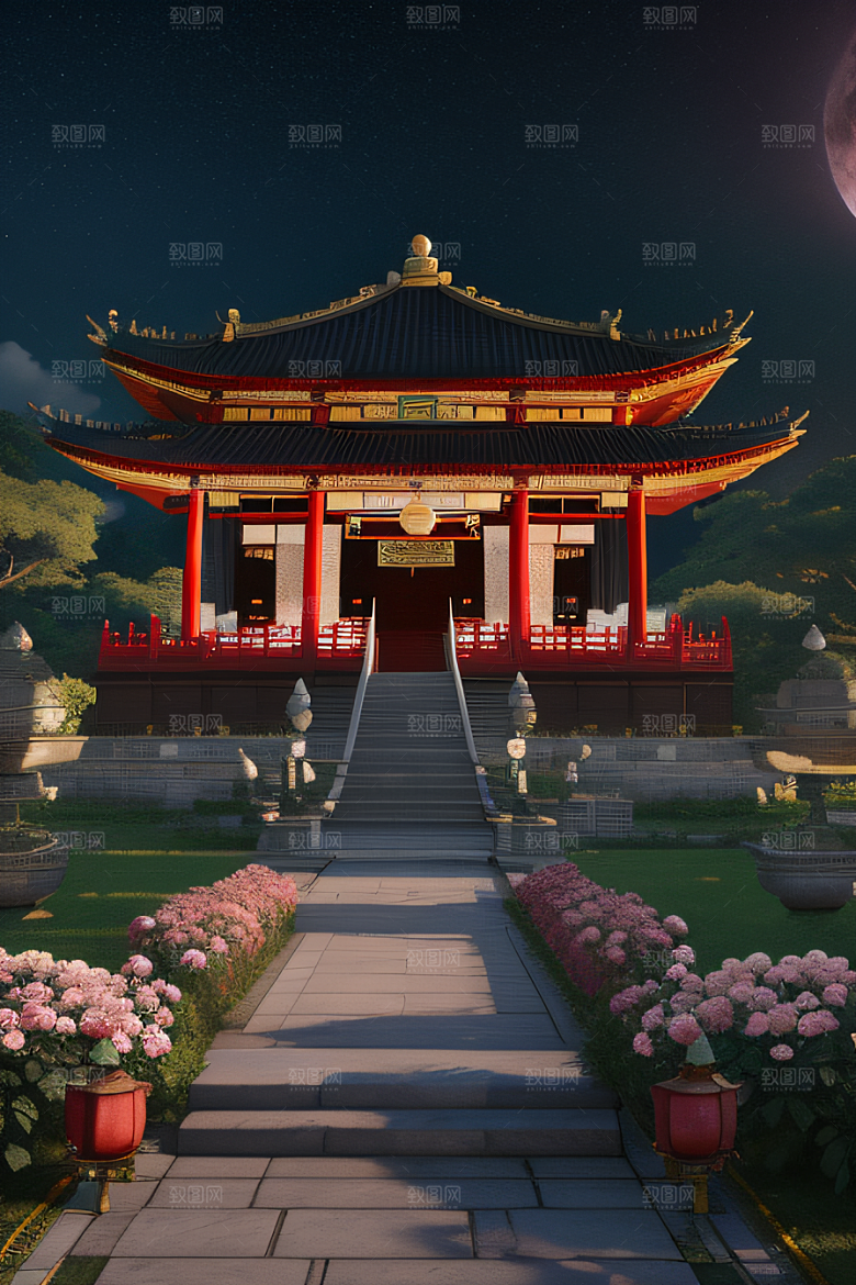 重现中国风神话玫瑰花海璀璨夺目