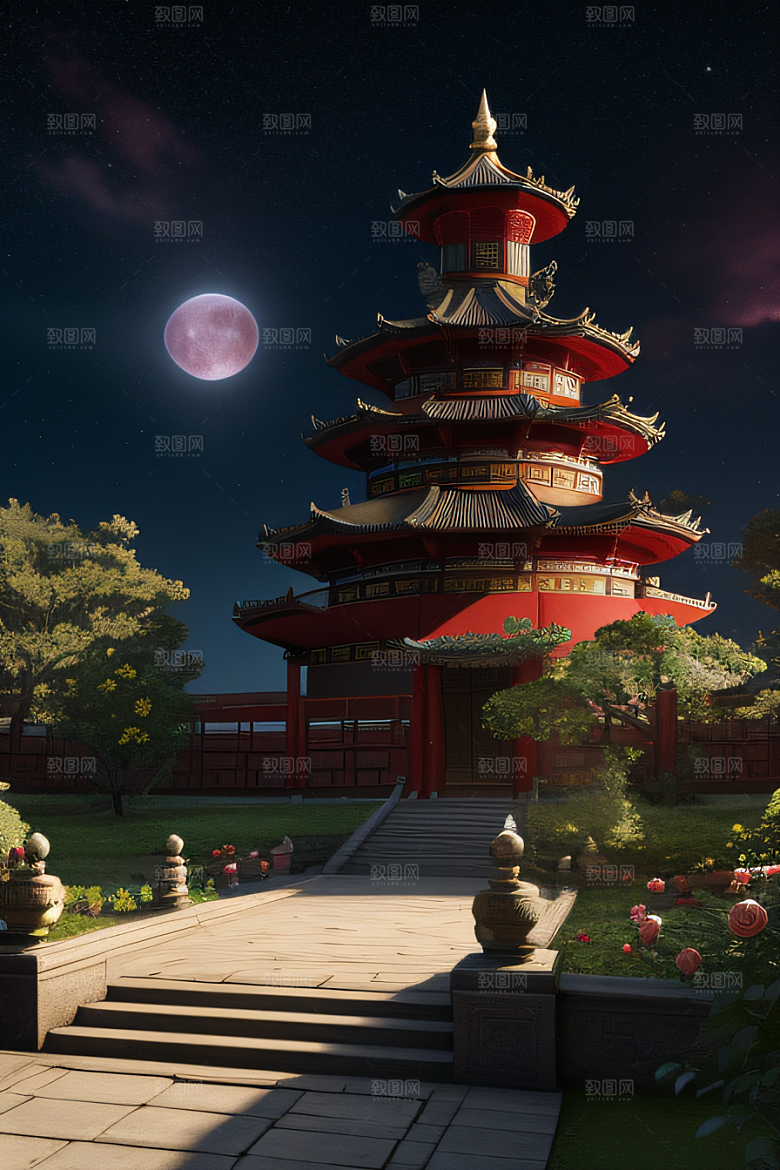 重现中国风神话玫瑰花海璀璨夺目