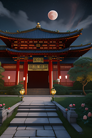 美轮美奂的古代宫殿融入中国传统