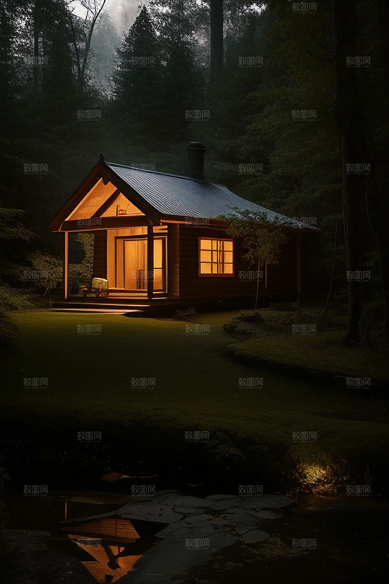 存在森林里的小木屋