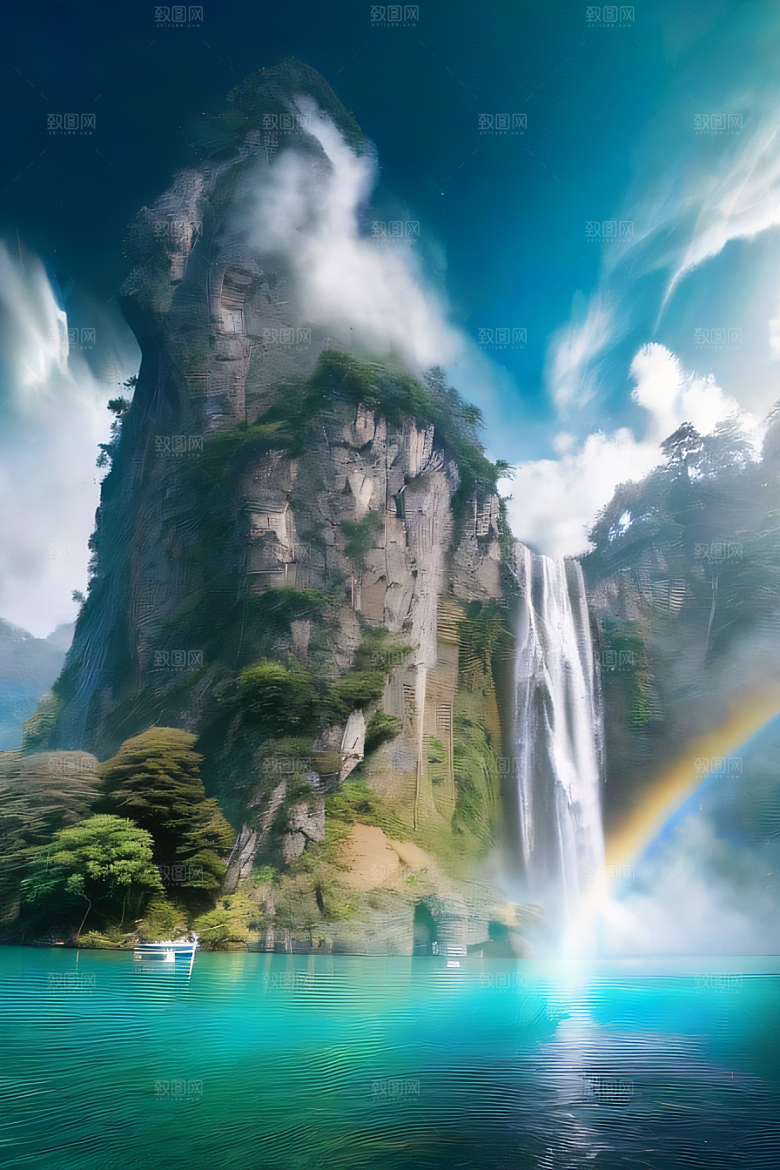 梦幻之境中国宫殿与柔和光影