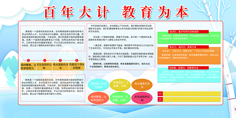宣传教育活动展板