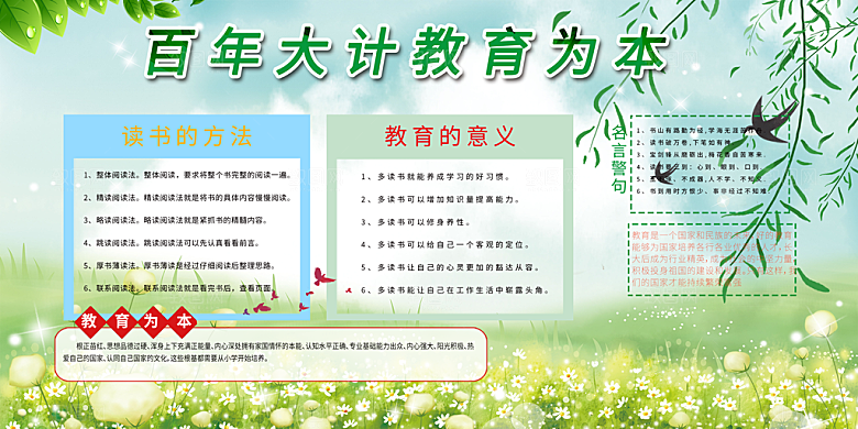 宣传教育活动展板