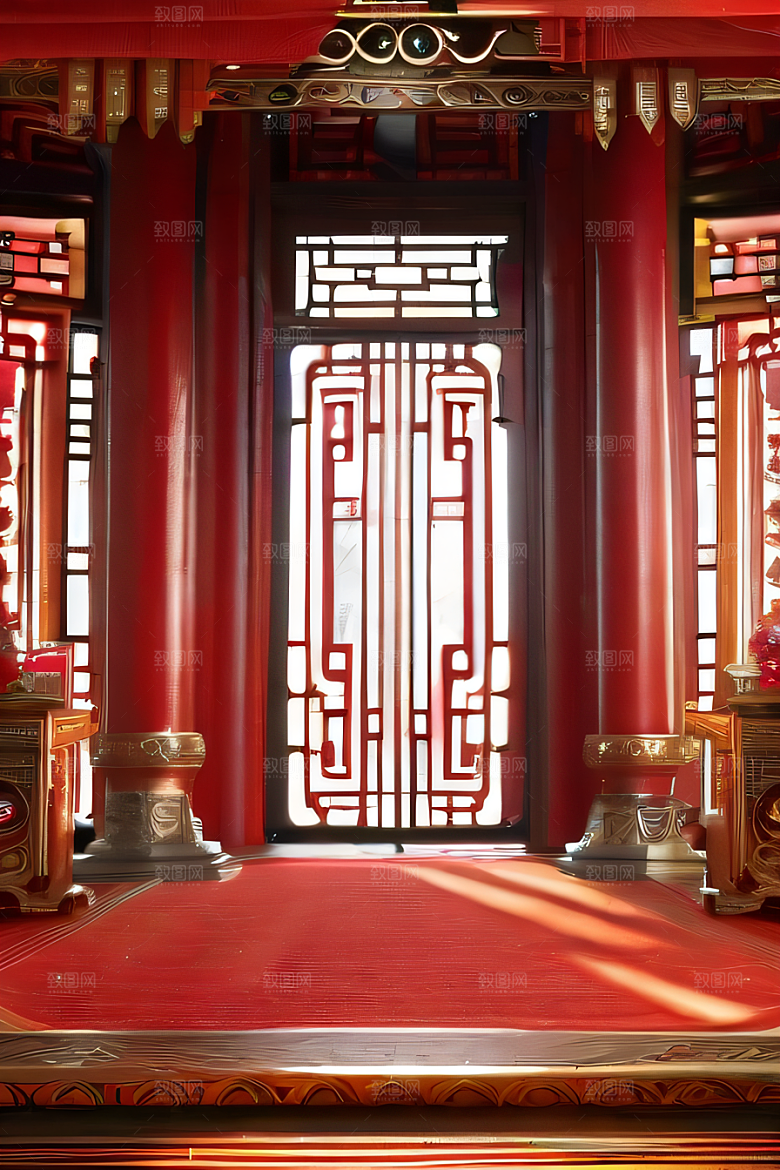 红宝石装饰的幻想中式宫殿宛如动漫世界