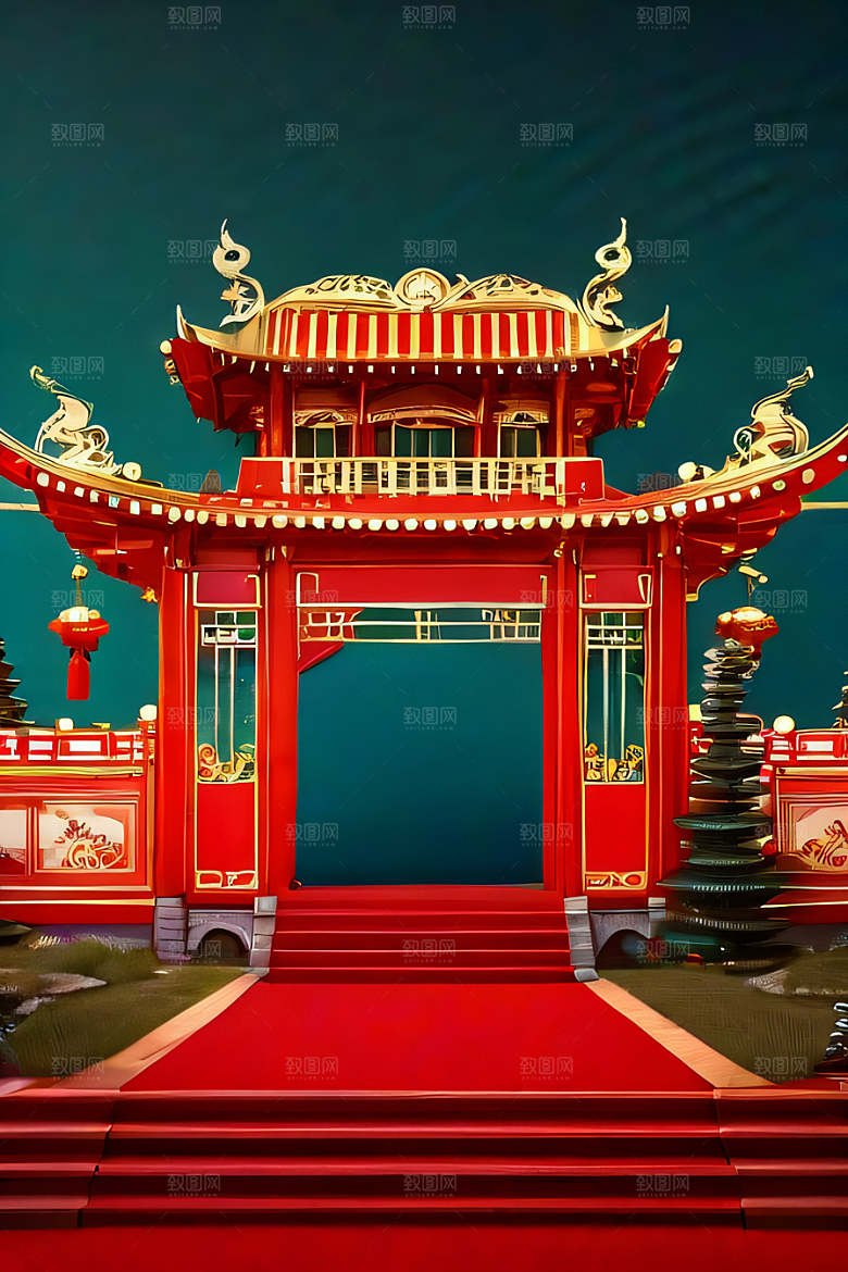 珠宝点缀的幻想红宫仿佛来自动漫