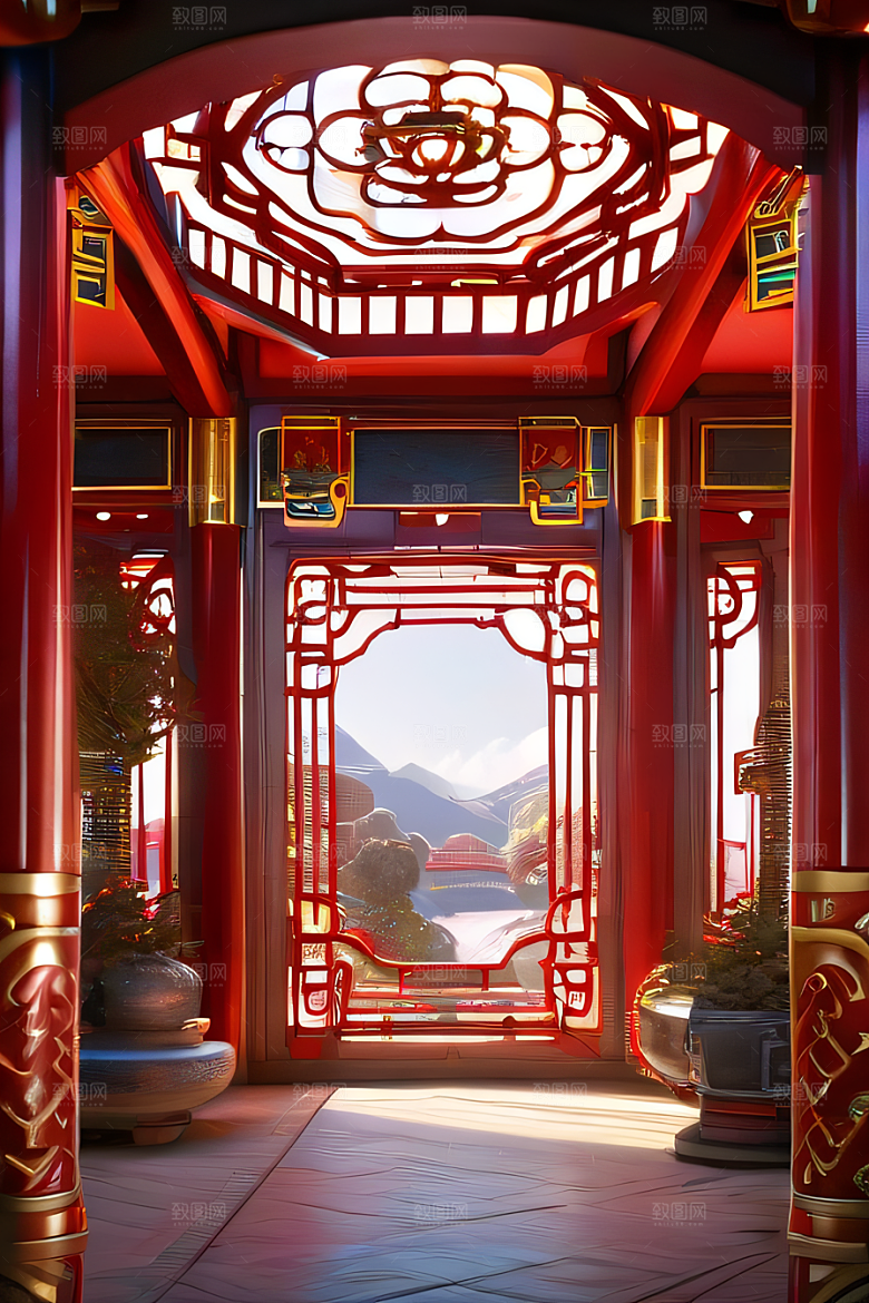 珠宝点缀的幻想红宫仿佛来自动漫