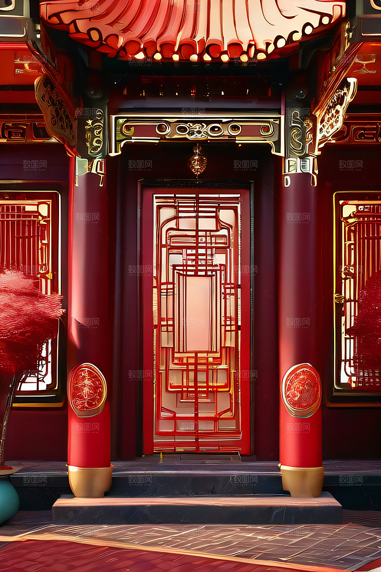 神奇红宫仙境珠宝点缀的幻想动漫世界