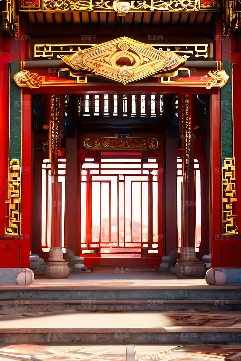 神奇红宫仙境珠宝点缀的幻想动漫世界