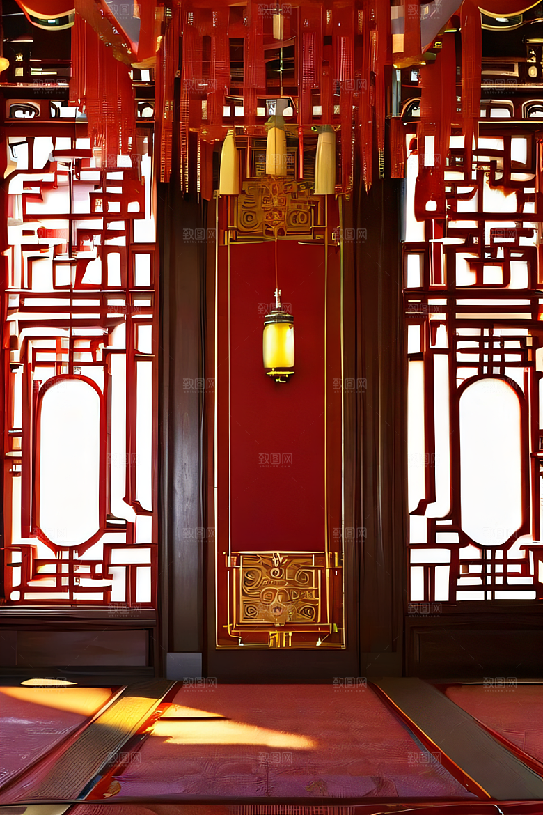 神奇红宫仙境珠宝点缀的幻想动漫世界