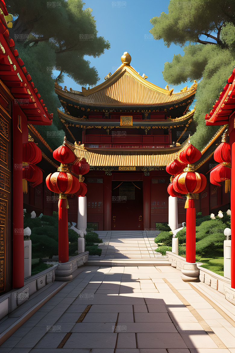 幻想红宫动漫风格与珠宝装饰的完美融合