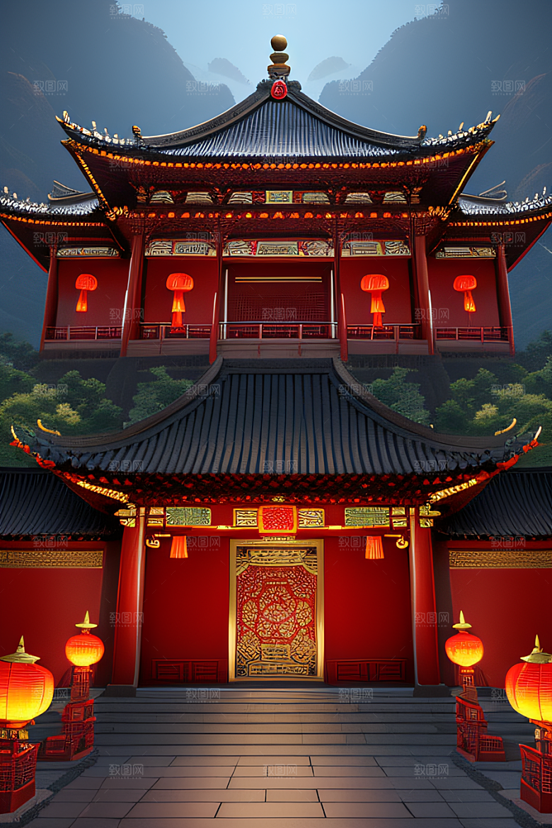 珠宝点缀的幻想红宫仿佛来自动漫