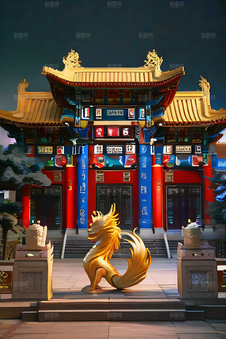 闪电下的艺术中国调色板的惊艳表现