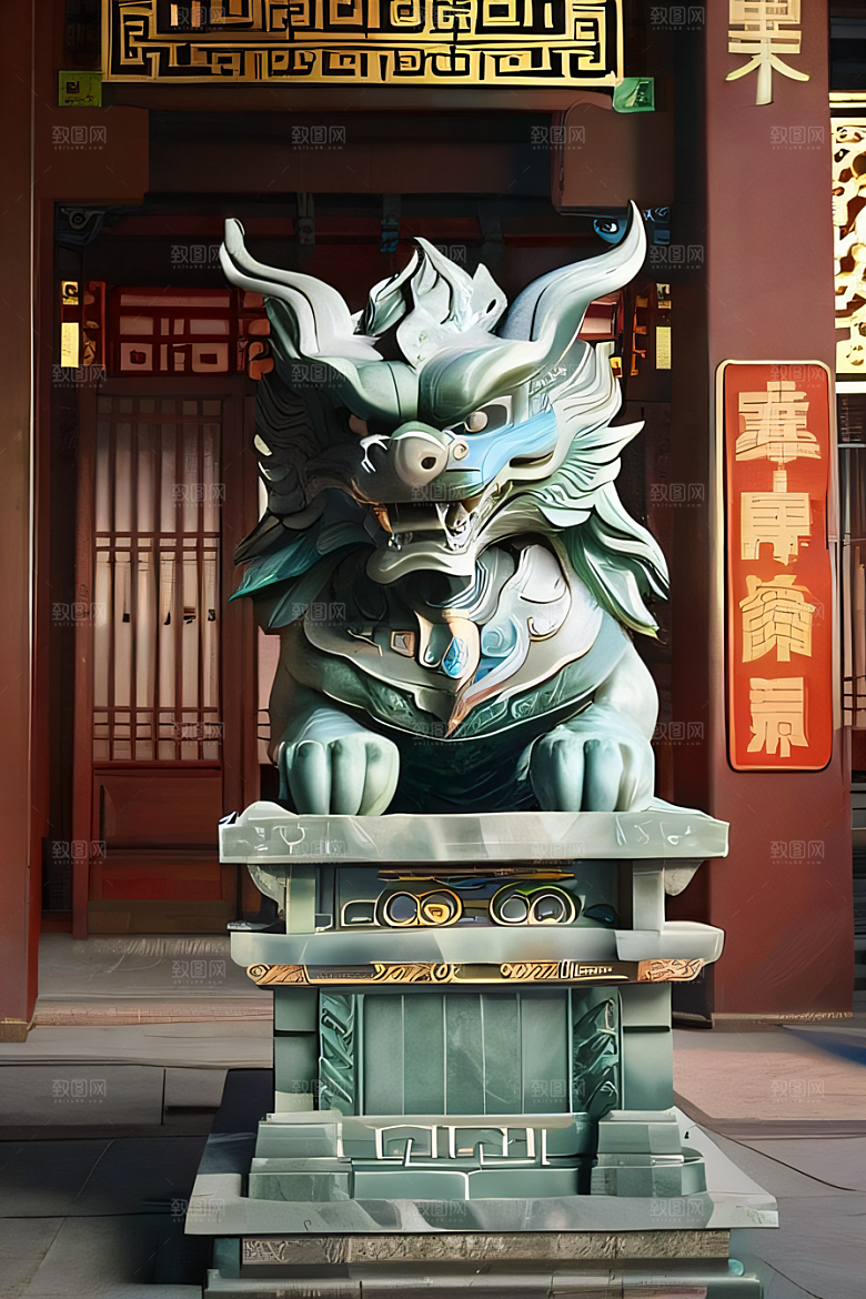 唐人街大厦闪电下的中国调色板