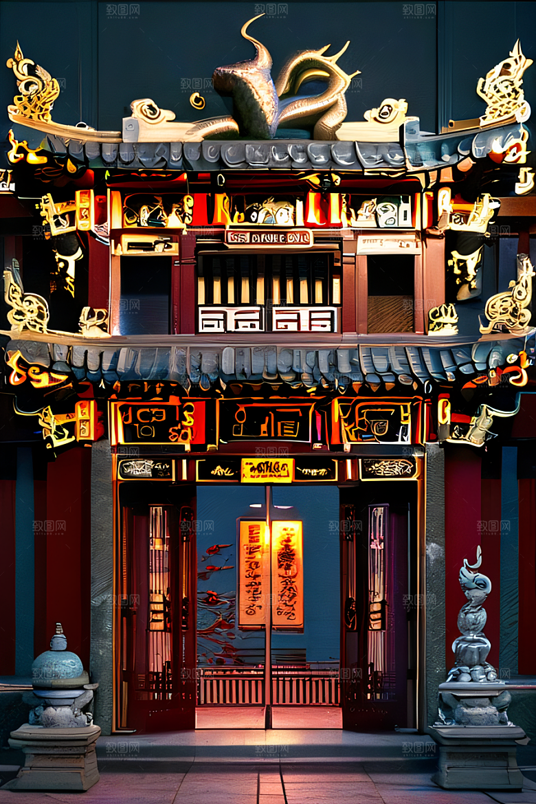 艺术的奇迹唐人街大厦中的惊艳展示