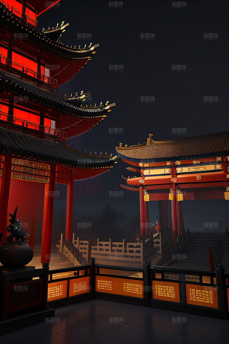 闪电下的艺术中国调色板的惊艳表现