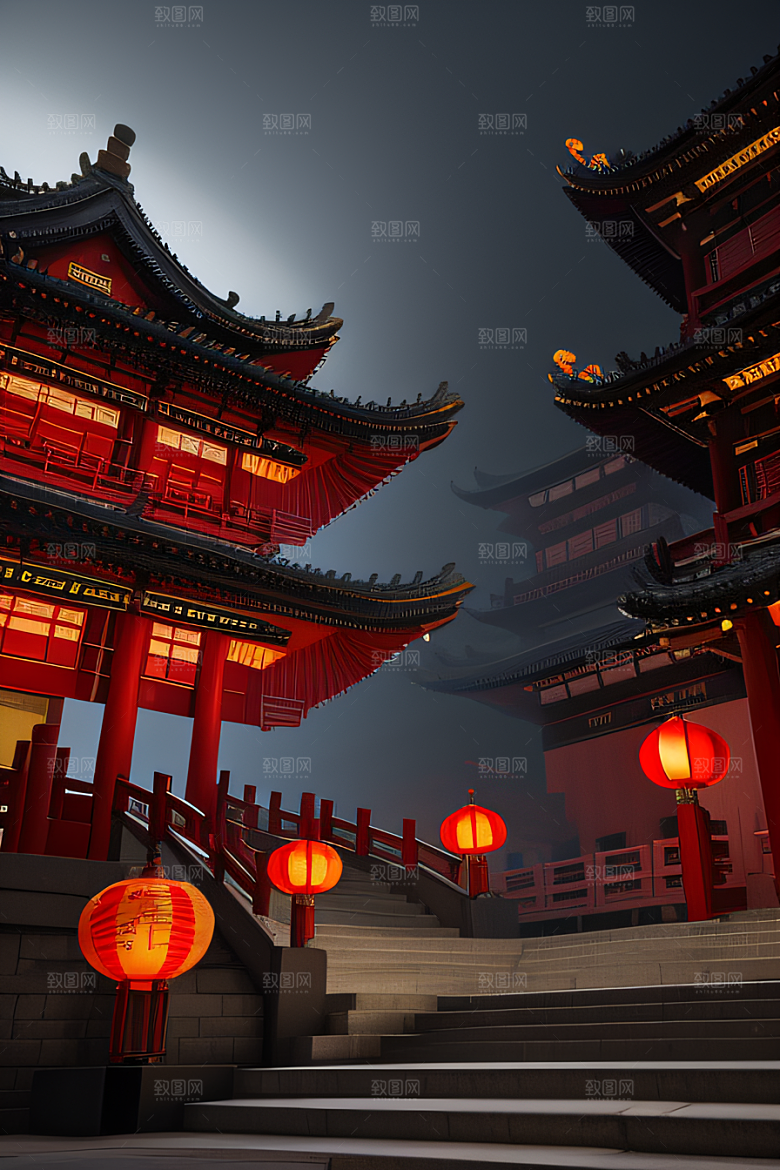 闪电下的艺术中国调色板的惊艳表现
