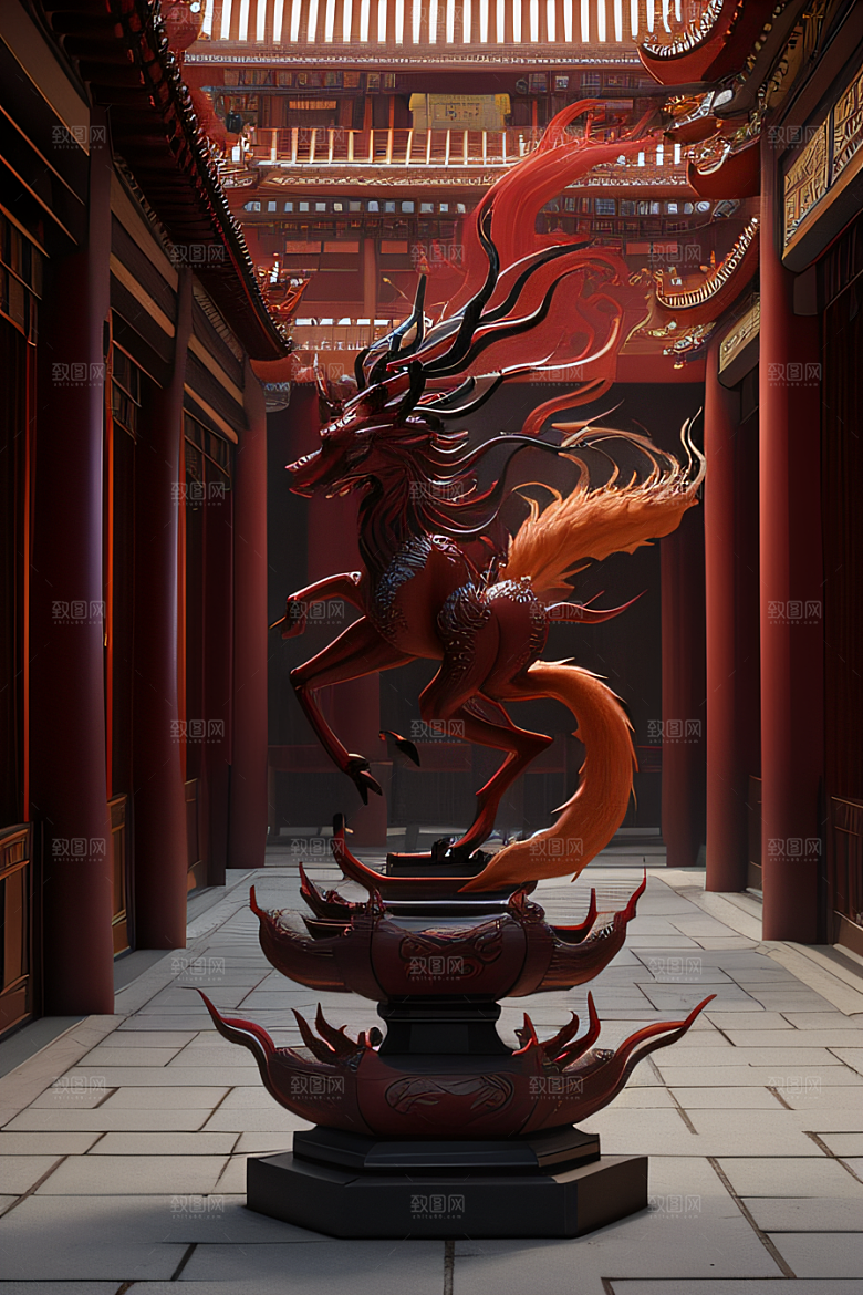 唐人街大厦闪电下的中国调色板