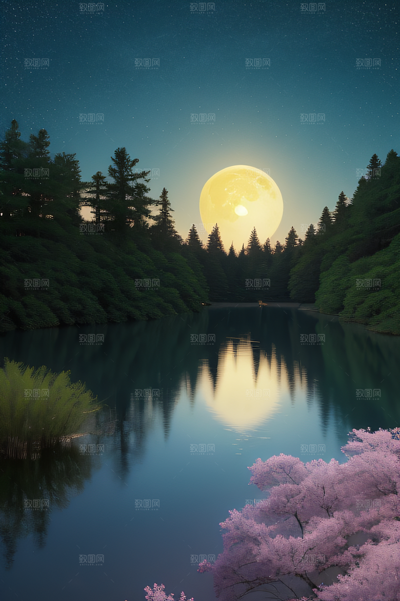 满月的神奇与魅力景观