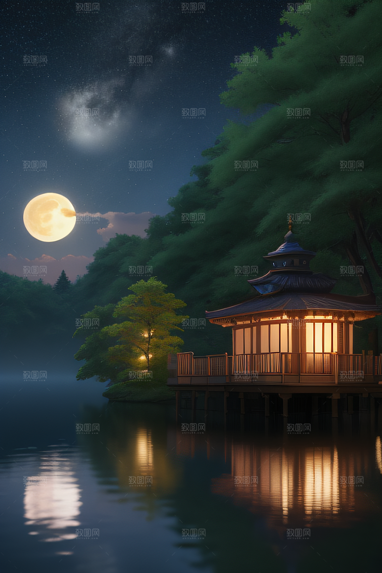 满月的神奇与魅力景观