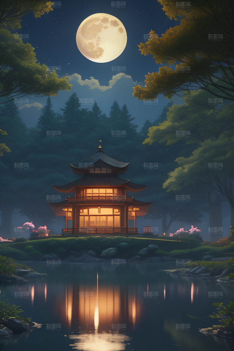 探索宫殿中的动画世界景观