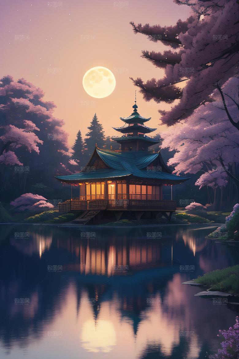 探索宫殿中的动画世界景观