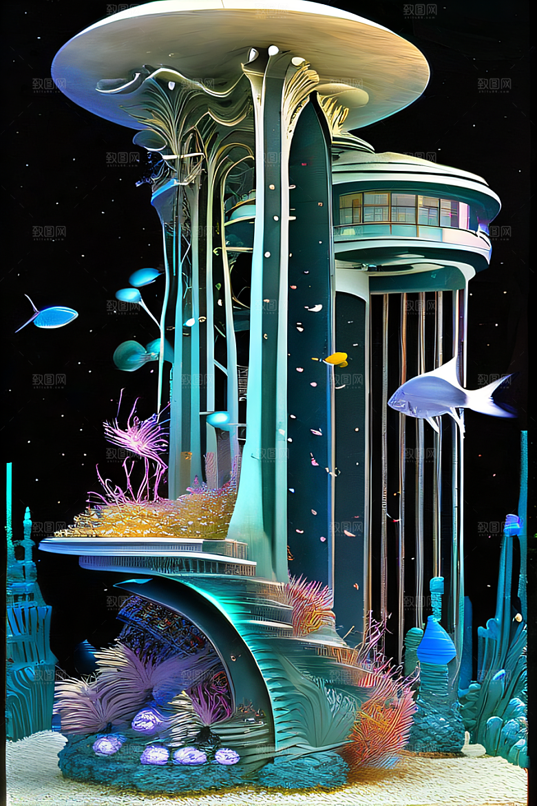 未来主义宫殿的奇幻迷思