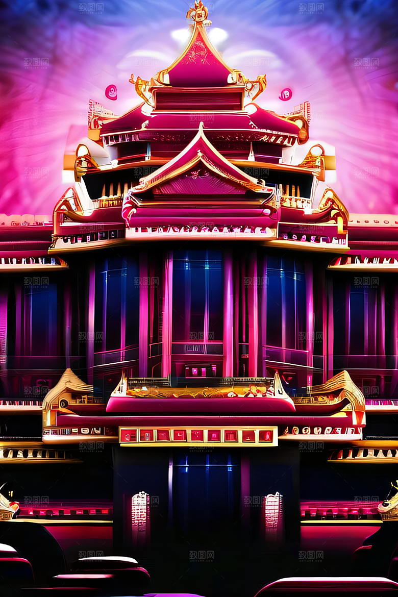 宏伟奢华的红宝石宫殿