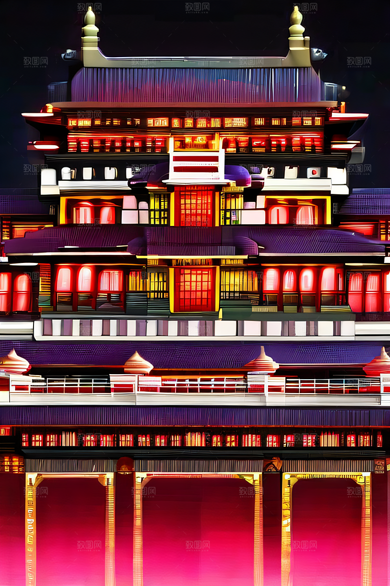 宏伟奢华的红宝石宫殿