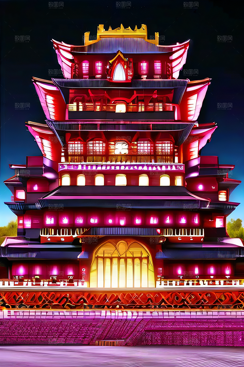 宏伟奢华的红宝石宫殿
