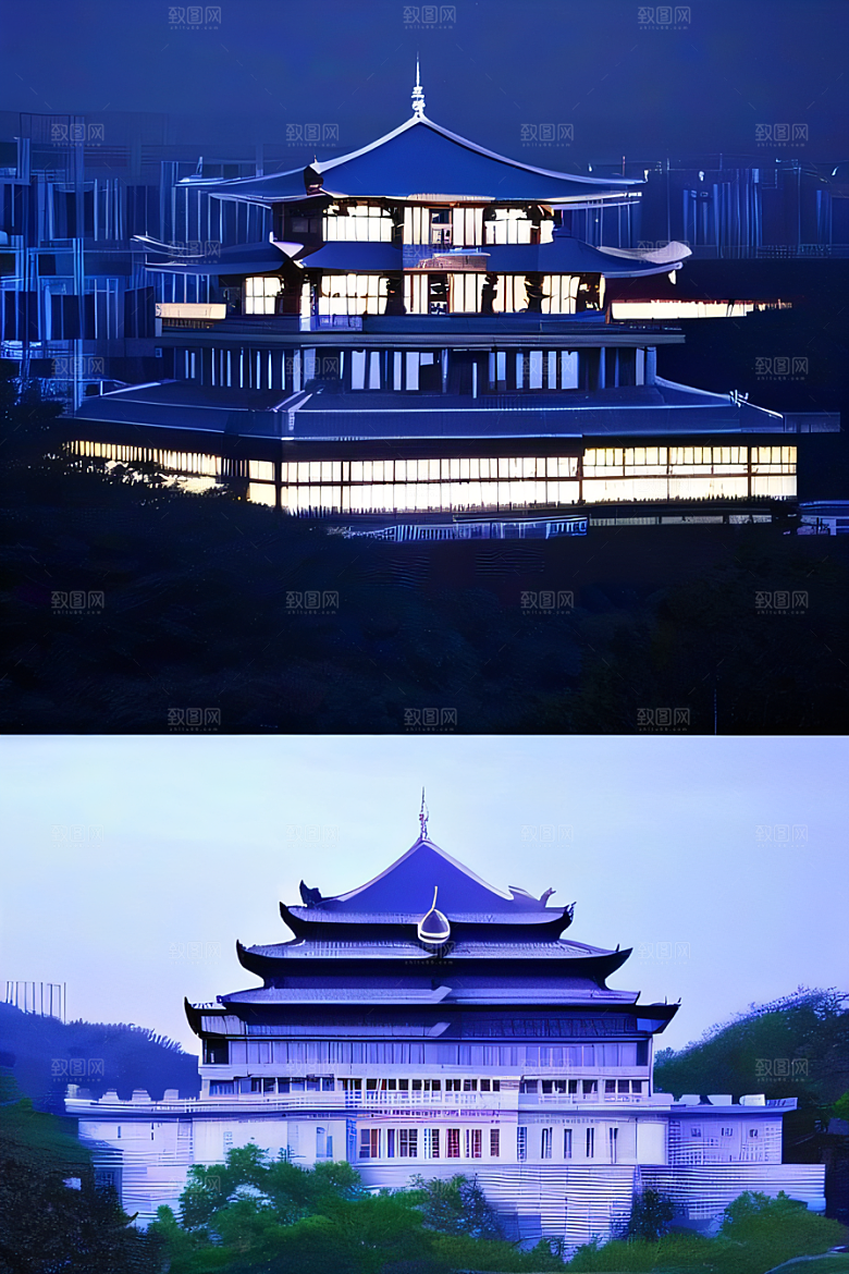 宝石之殿的奇观银月下的神秘水晶宫殿